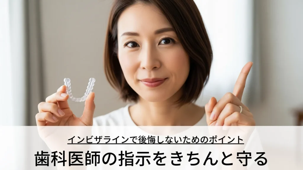 歯科医師の指示をきちんと守る 