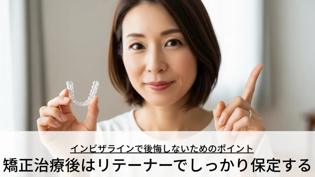 リテーナーでしっかり保定する
